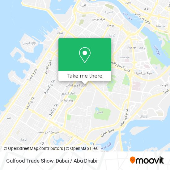 Gulfood Trade Show map