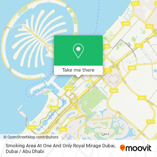 Smoking Area At One And Only Royal Mirage Dubai map