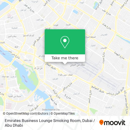 Emirates Business Lounge Smoking Room map