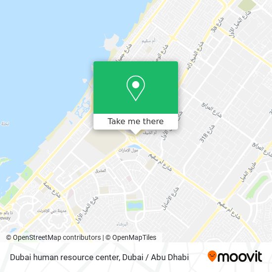 Dubai human resource center map