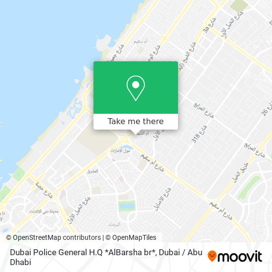 Dubai Police General H.Q *AlBarsha br* map