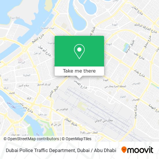 Dubai Police Traffic Department map