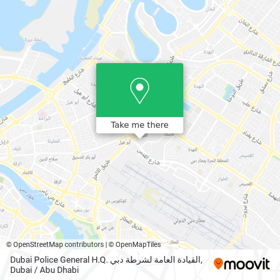 Dubai Police General H.Q. القيادة العامة لشرطة دبي map