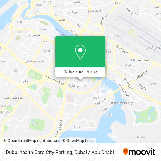 Dubai health Care City Parking map