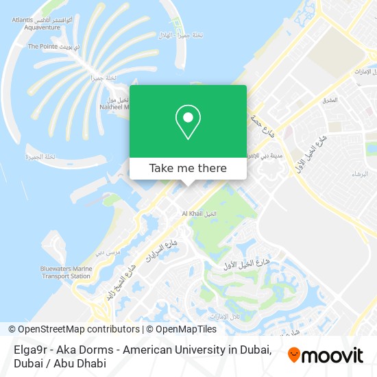 Elga9r - Aka Dorms - American University in Dubai map