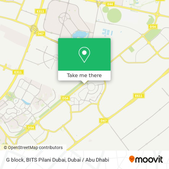 G block, BITS Pilani Dubai map