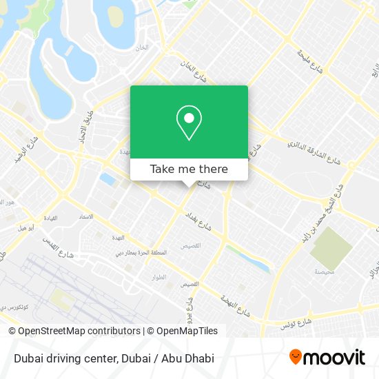 Dubai driving center map