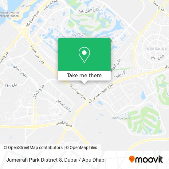 Jumeirah Park District 8 map