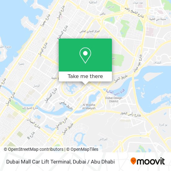 Dubai Mall Car Lift Terminal map