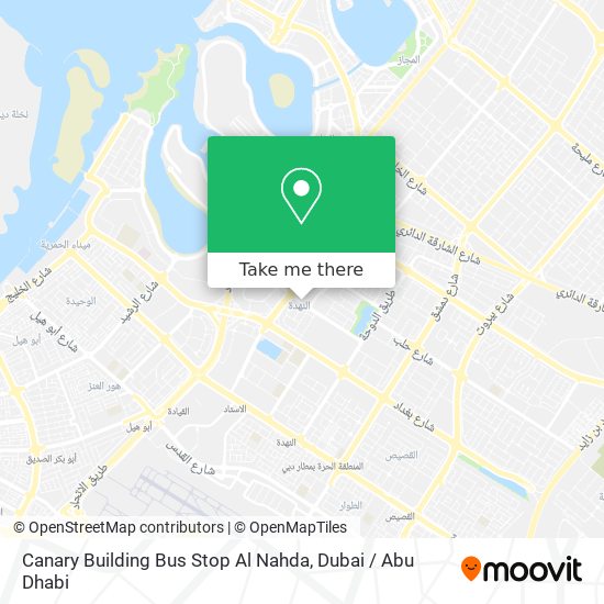 Canary Building Bus Stop Al Nahda map