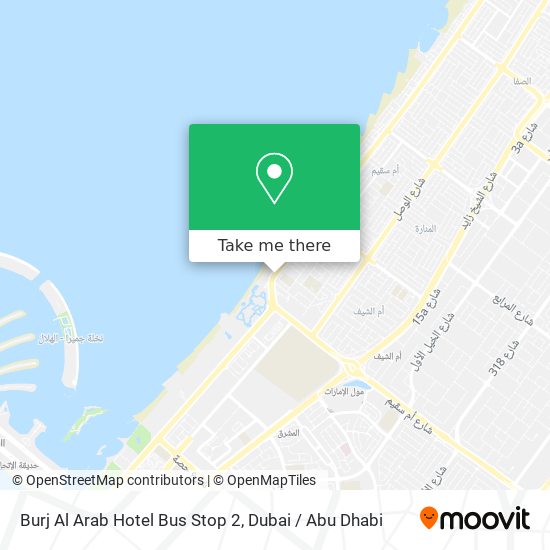 Burj Al Arab Hotel Bus Stop 2 map