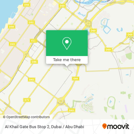 Al Khail Gate Bus Stop 2 map