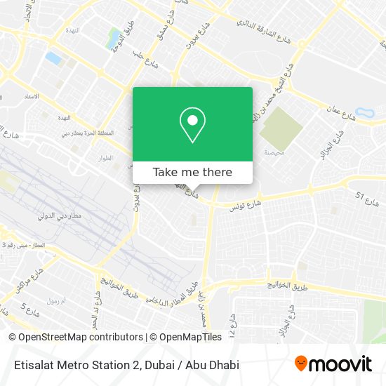 Etisalat Metro Station 2 map
