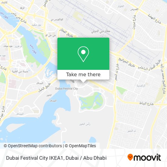 Dubai Festival City IKEA1 map