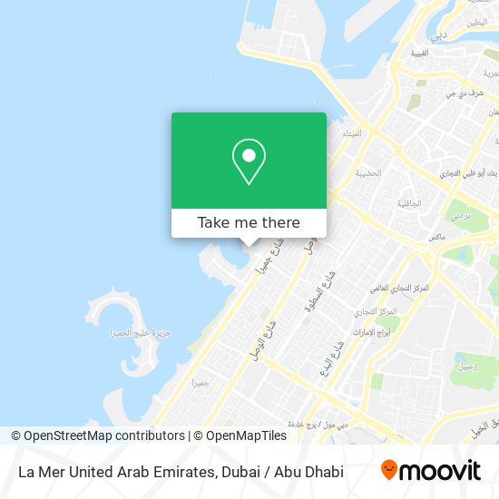 La Mer United Arab Emirates map