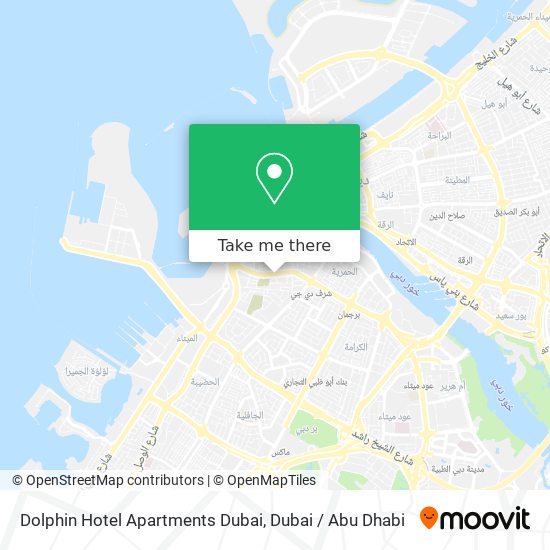 Dolphin Hotel Apartments Dubai map