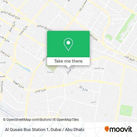 Al Qusais Bus Station 1 map