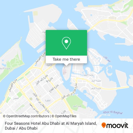 Four Seasons Hotel Abu Dhabi at Al Maryah Island map