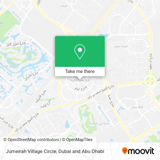 Jumeirah Village Circle map