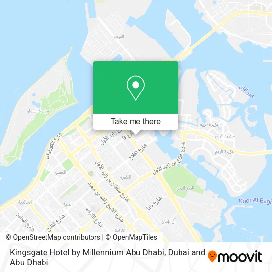 Kingsgate Hotel by Millennium Abu Dhabi map