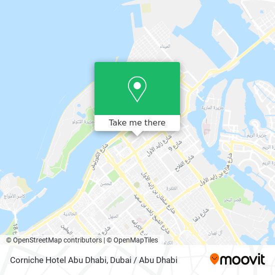 Corniche Hotel Abu Dhabi map