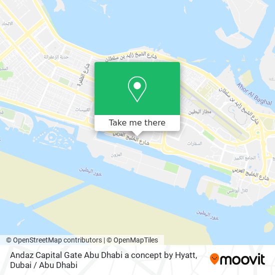 Andaz Capital Gate Abu Dhabi a concept by Hyatt map