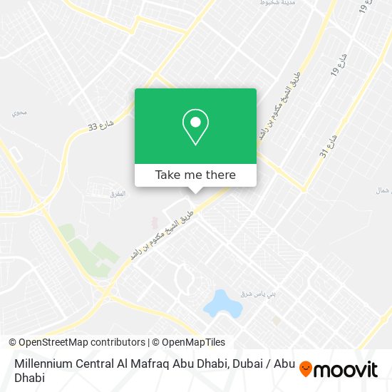 Millennium Central Al Mafraq Abu Dhabi map