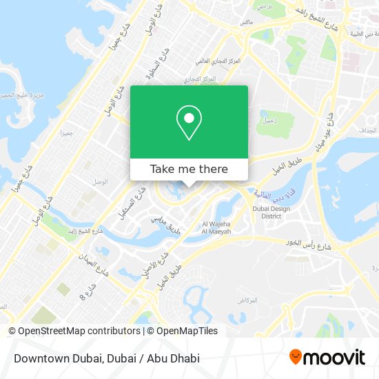 Downtown Dubai map