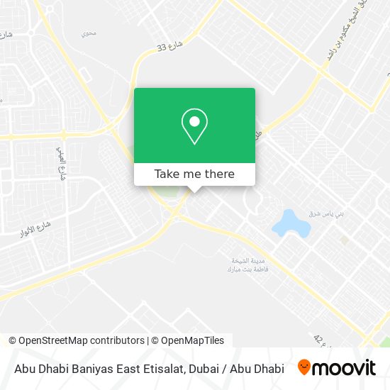 Abu Dhabi Baniyas East Etisalat map