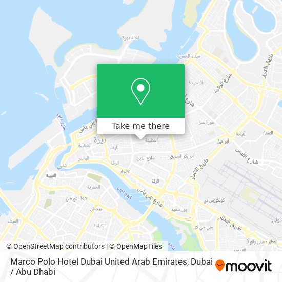 Marco Polo Hotel Dubai United Arab Emirates map