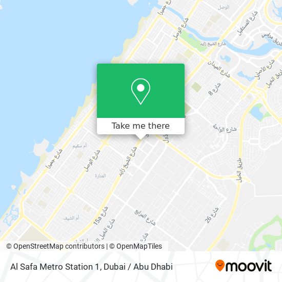 Al Safa Metro Station 1 map