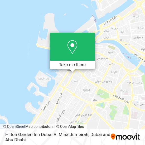 Hilton Garden Inn Dubai Al Mina Jumeirah map