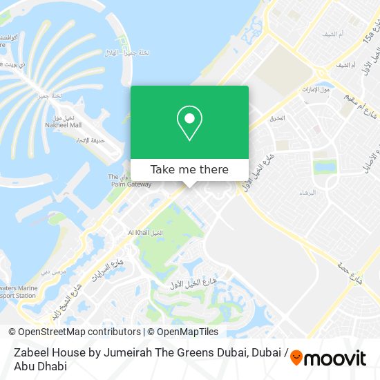 Zabeel House by Jumeirah The Greens Dubai map