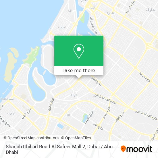 Sharjah Ithihad Road Al Safeer Mall 2 map