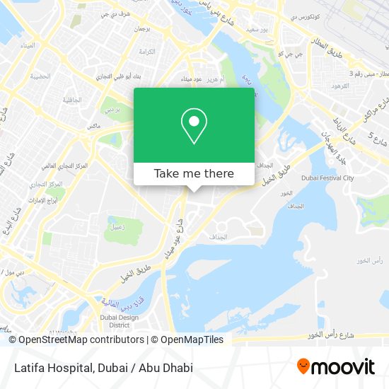Latifa Hospital map