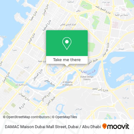 DAMAC Maison Dubai Mall Street map