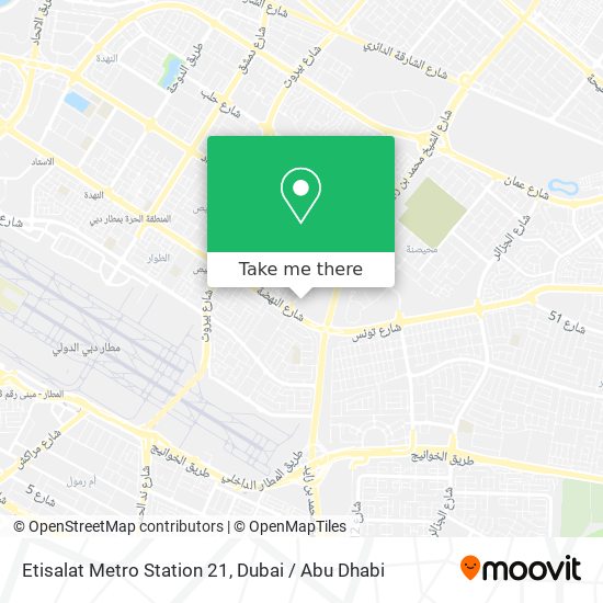 Etisalat Metro Station 21 map