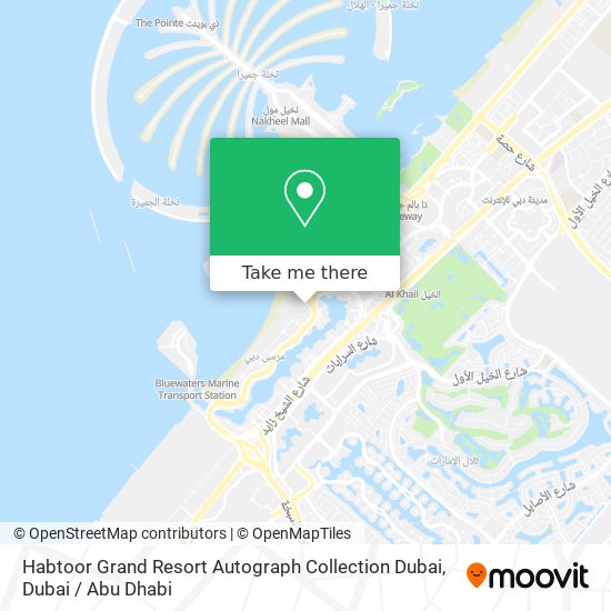 Habtoor Grand Resort Autograph Collection Dubai map