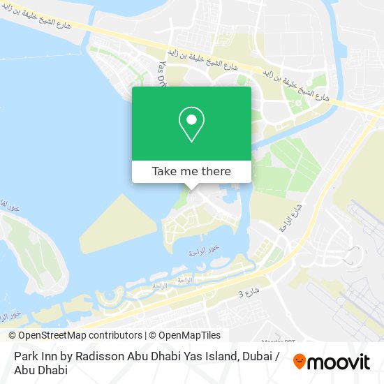 Park Inn by Radisson Abu Dhabi Yas Island map