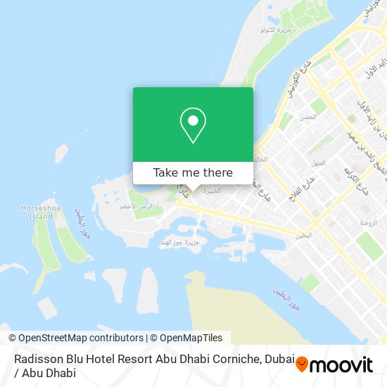 Radisson Blu Hotel Resort Abu Dhabi Corniche map