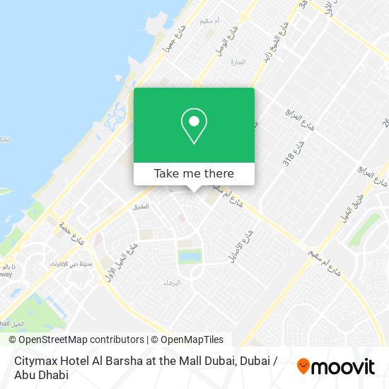 Citymax Hotel Al Barsha at the Mall Dubai map