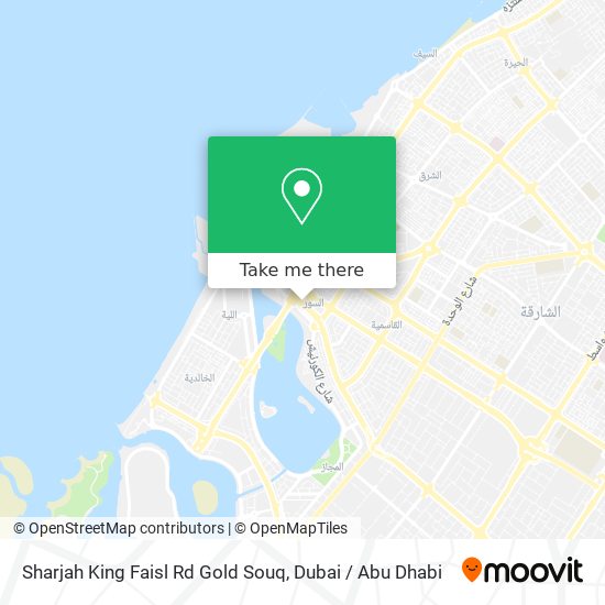 Sharjah King Faisl Rd Gold Souq map