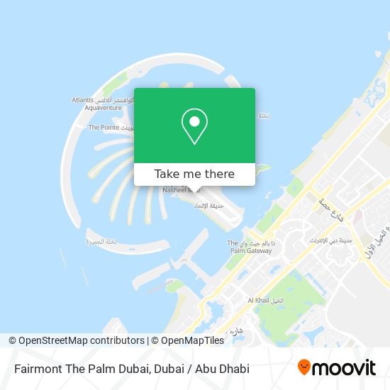 Fairmont The Palm Dubai map