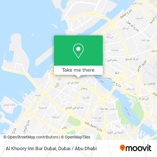 Al Khoory Inn Bur Dubai map
