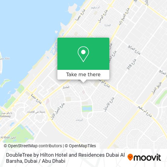 DoubleTree by Hilton Hotel and Residences Dubai Al Barsha map
