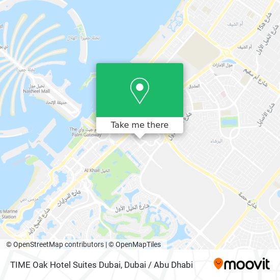 TIME Oak Hotel Suites Dubai map