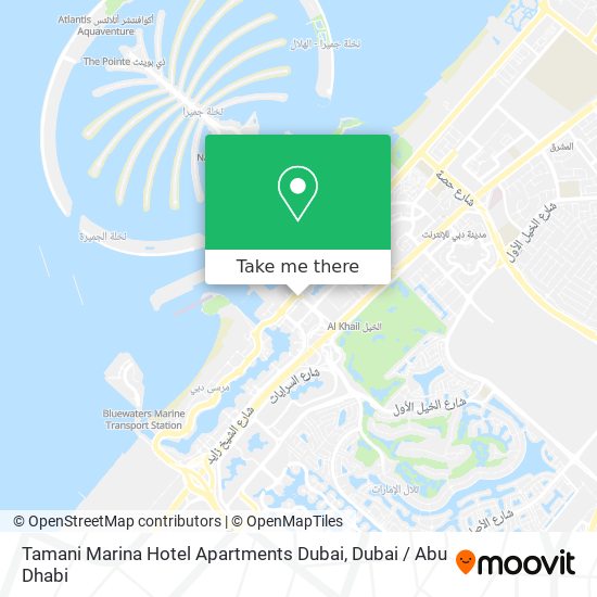 Tamani Marina Hotel Apartments Dubai map