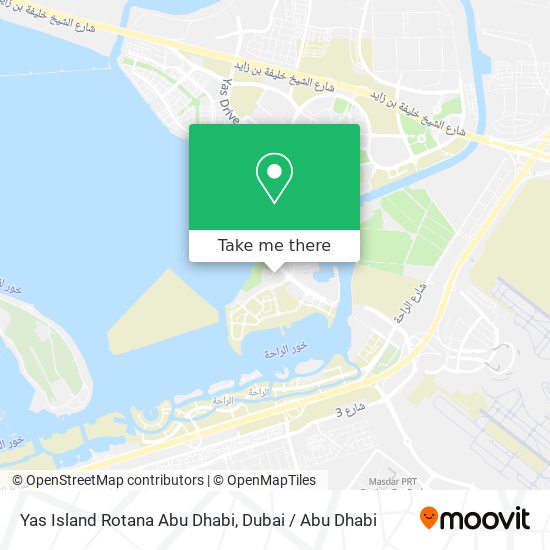 Yas Island Rotana Abu Dhabi map