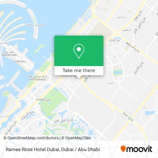 Ramee Rose Hotel Dubai map