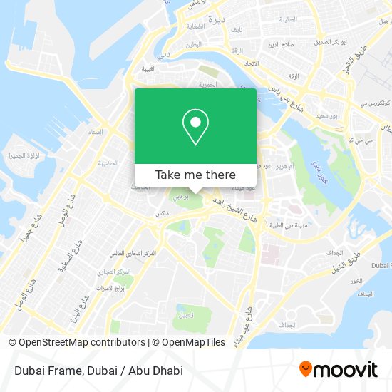Dubai Frame map